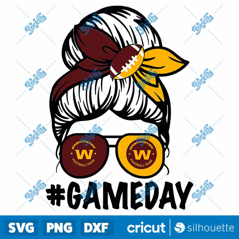 Messy Bun Washington Football
Team SVG