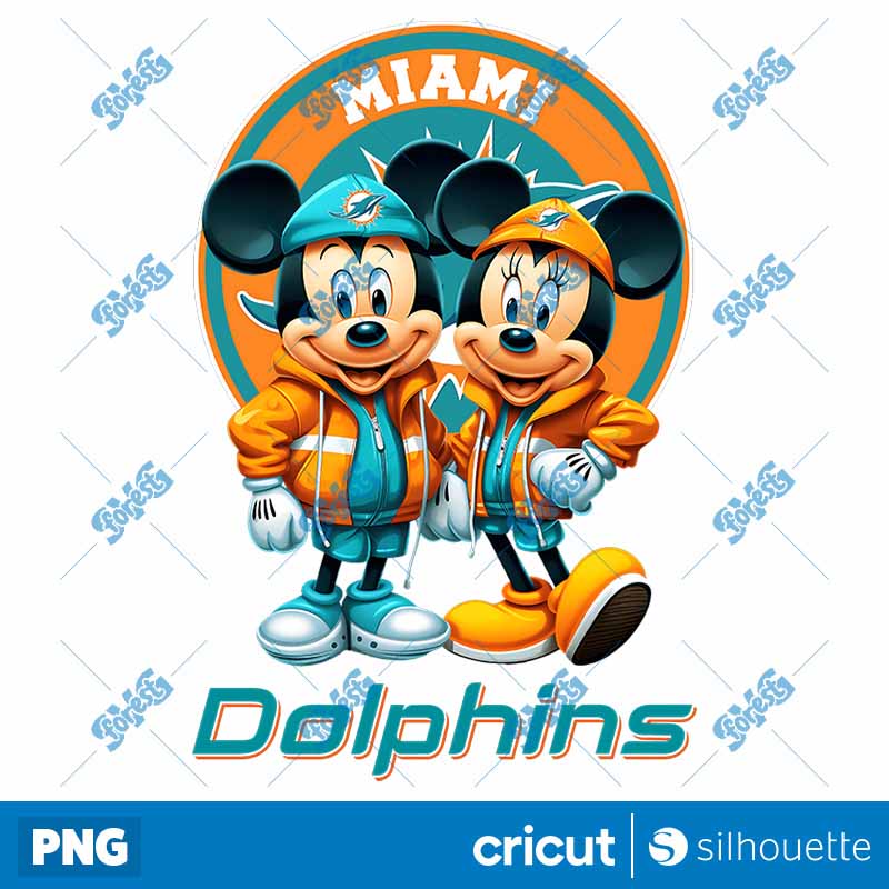 Miami Dolphins Mickey Minnie
  NFL PNG