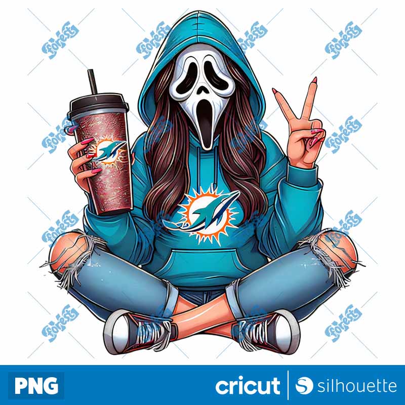 Miami Dolphins Movie Ghost
  Girl Football PNG