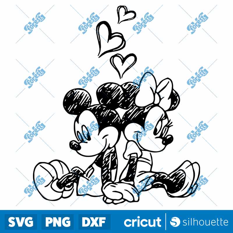 Mickey And Minnie Mouse Love
  Couple PNG