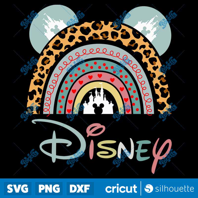 Mickey Ears Rainbow Disney
  Castle SVG