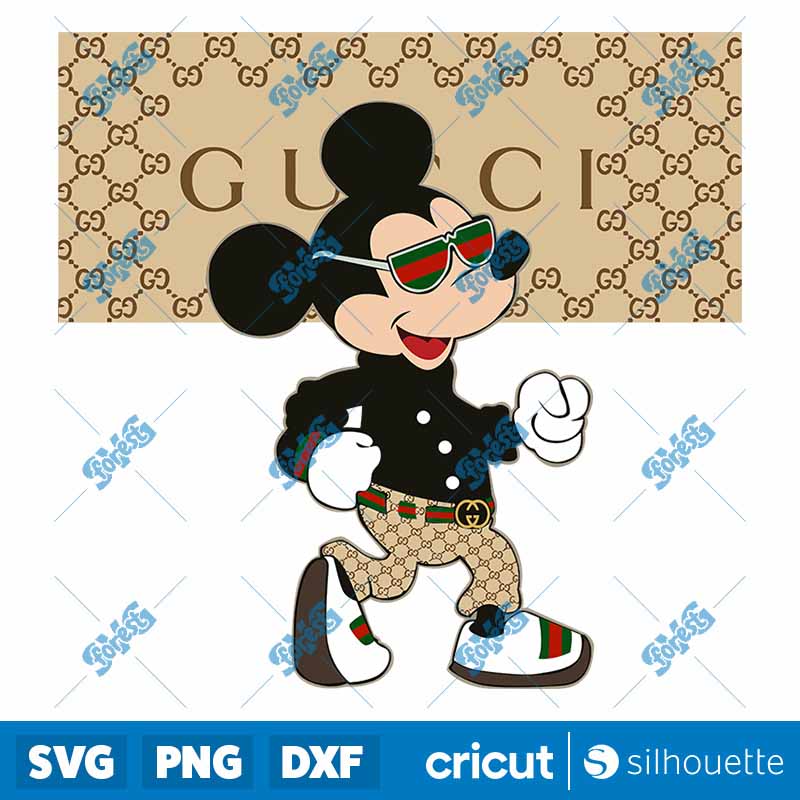 Mickey Gucci Logo Brand PNG