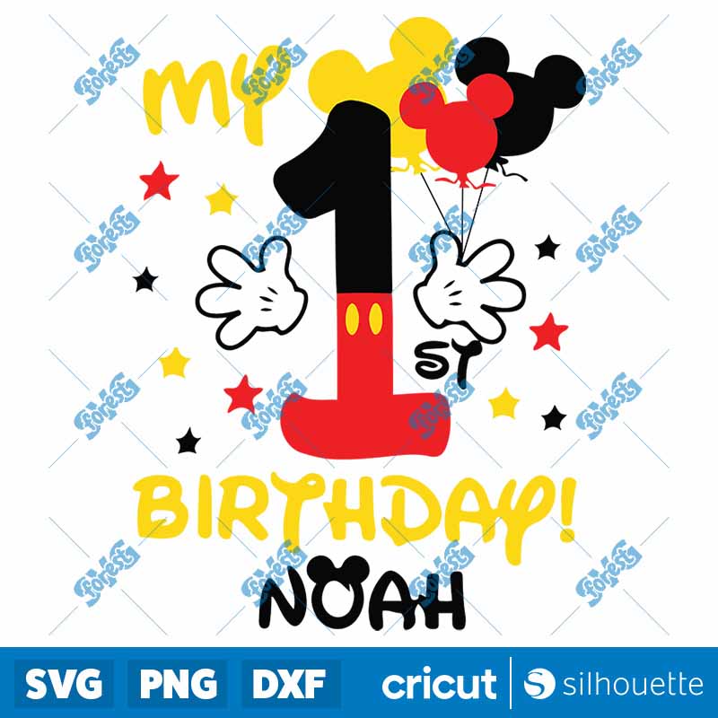 Mickey Happy Birthday Disney
  SVG