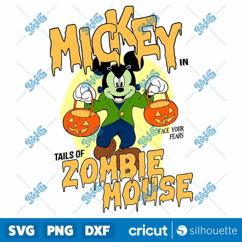 Mickey In Tail Of Zombie Mouse
  Face Your Fears SVG