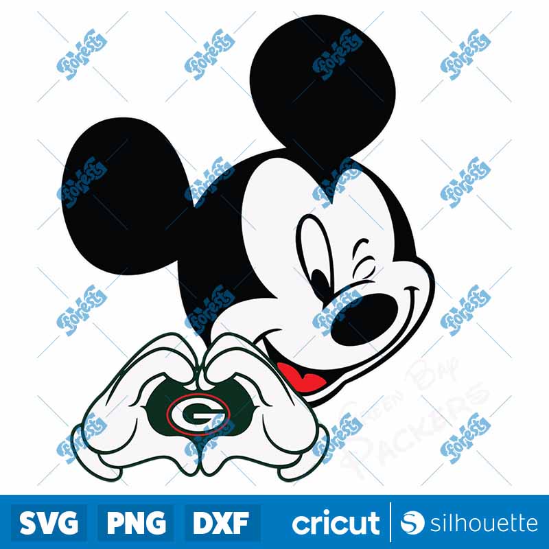 Mickey Loves Packers SVG