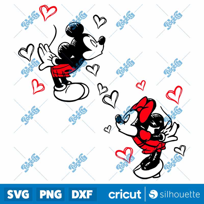 Mickey Minnie Couple Disney
  Valentine SVG