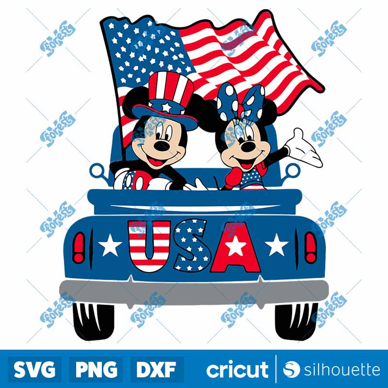 Mickey Minnie USA Happy 4th Of
July SVG