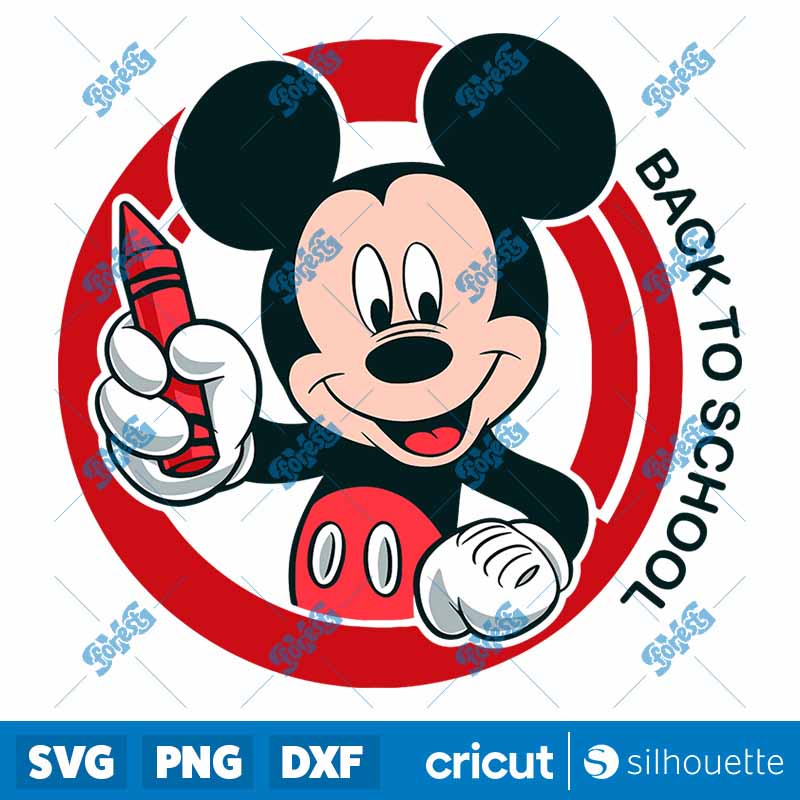 Mickey Mouse Disney Back To
  School SVG