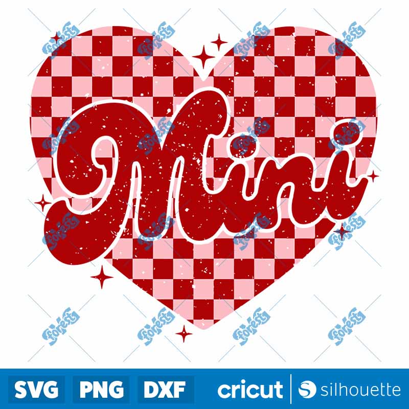 Mini Checkered Heart SVG