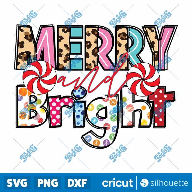 MinI'merry and Bright
  Christmas Holiday SVG