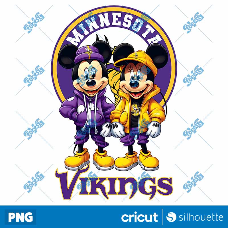 Minnesota Vikings Mickey
  Minnie NFL PNG