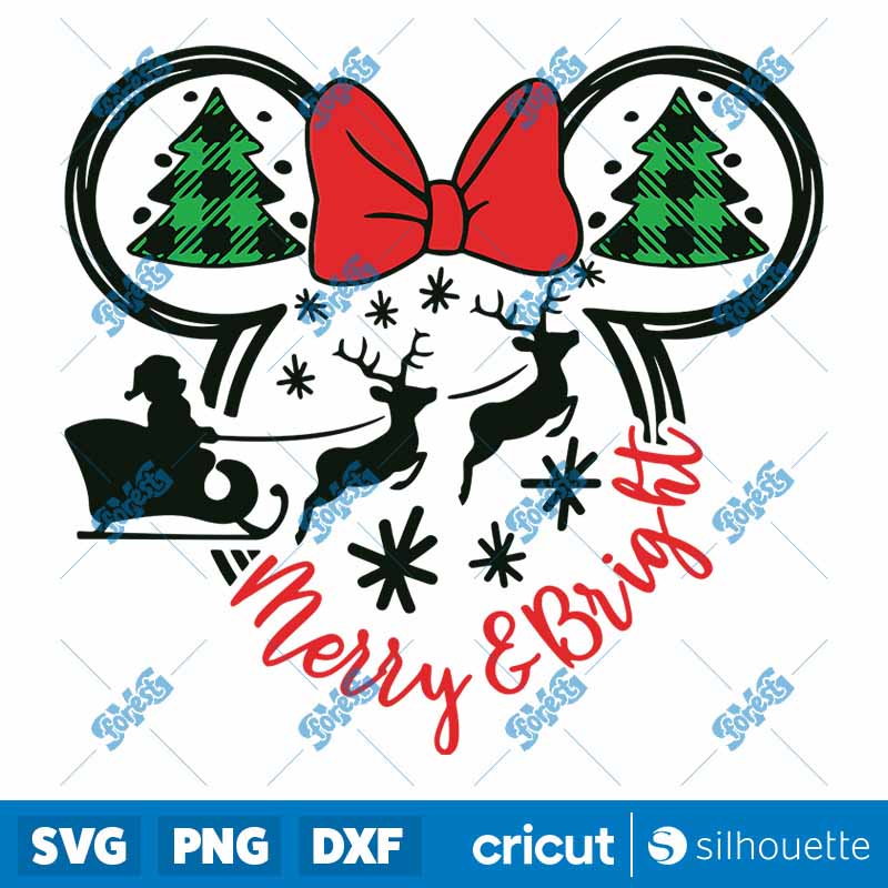 Minnie Face Christmas SVG