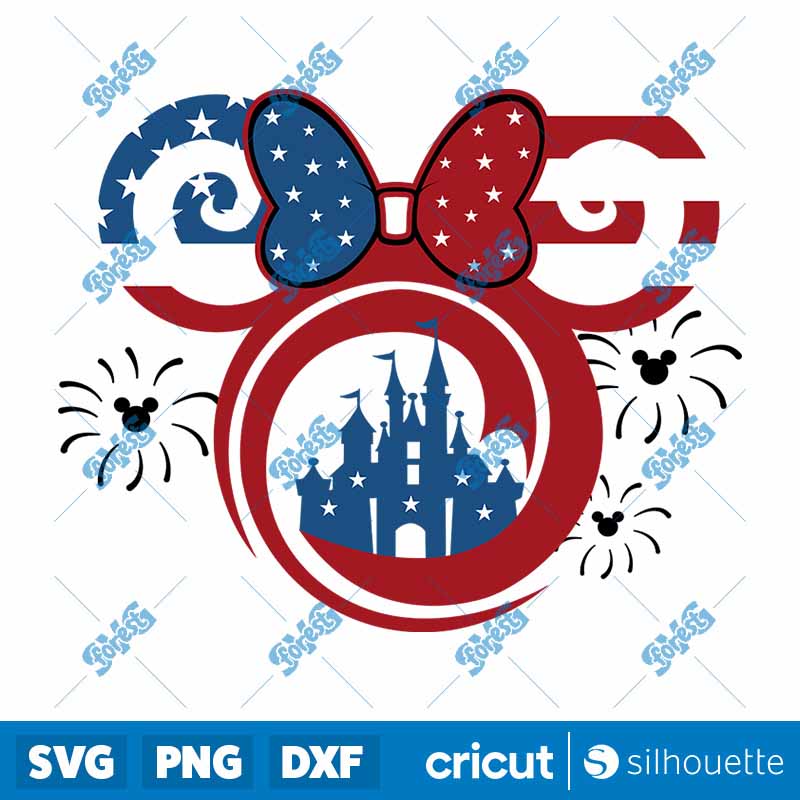 Minnie Mouse 4th of July SVG