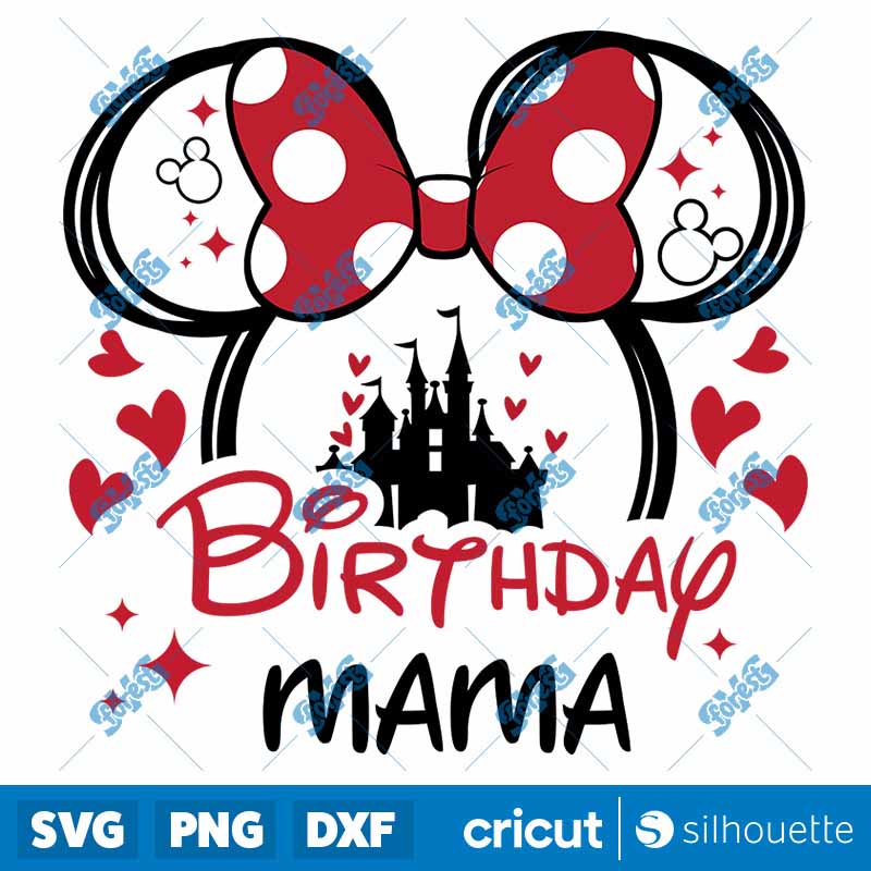 Minnie Mouse Birthday Mama SVG