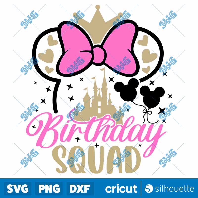 Minnie Mouse Birthday Squad
  SVG