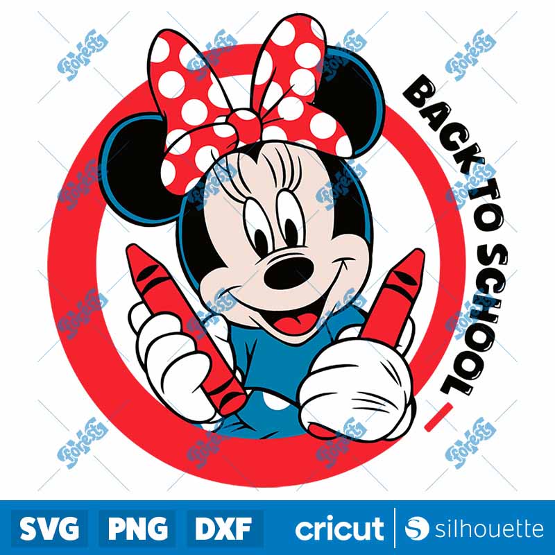 Minnie Mouse Disney Back To
School SVG