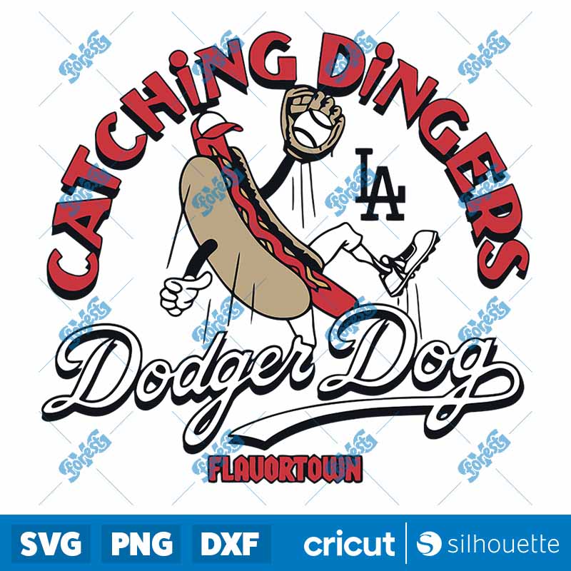 MLB x Flavortown Catching
Dingers Dodgers Dog SVG