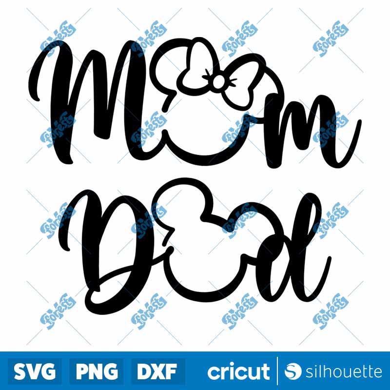 Mom Dad Disney SVG