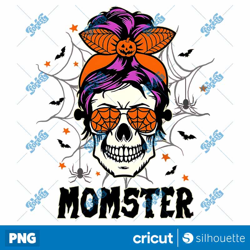 Momster Skeleton Halloween PNG