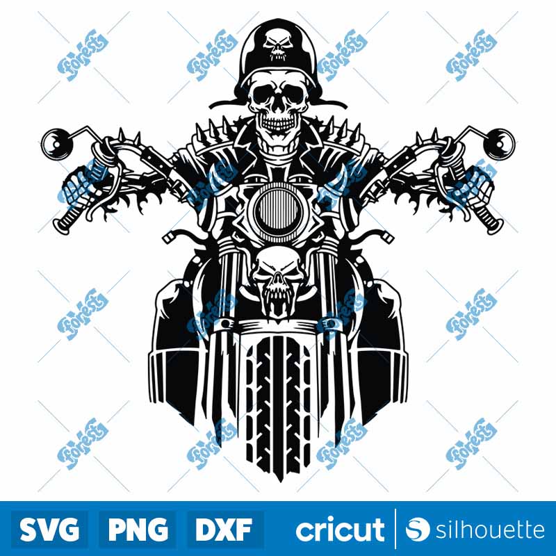 Motor Cycle Skull With Helmet
SVG