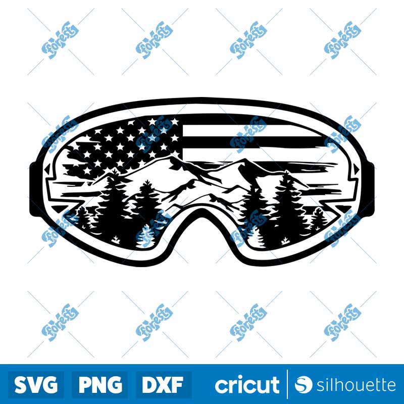 Mountain Snow Goggles SVG