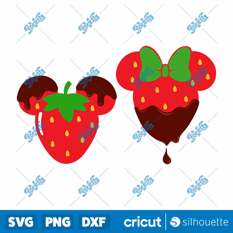 Mouse Head Strawberry SVG