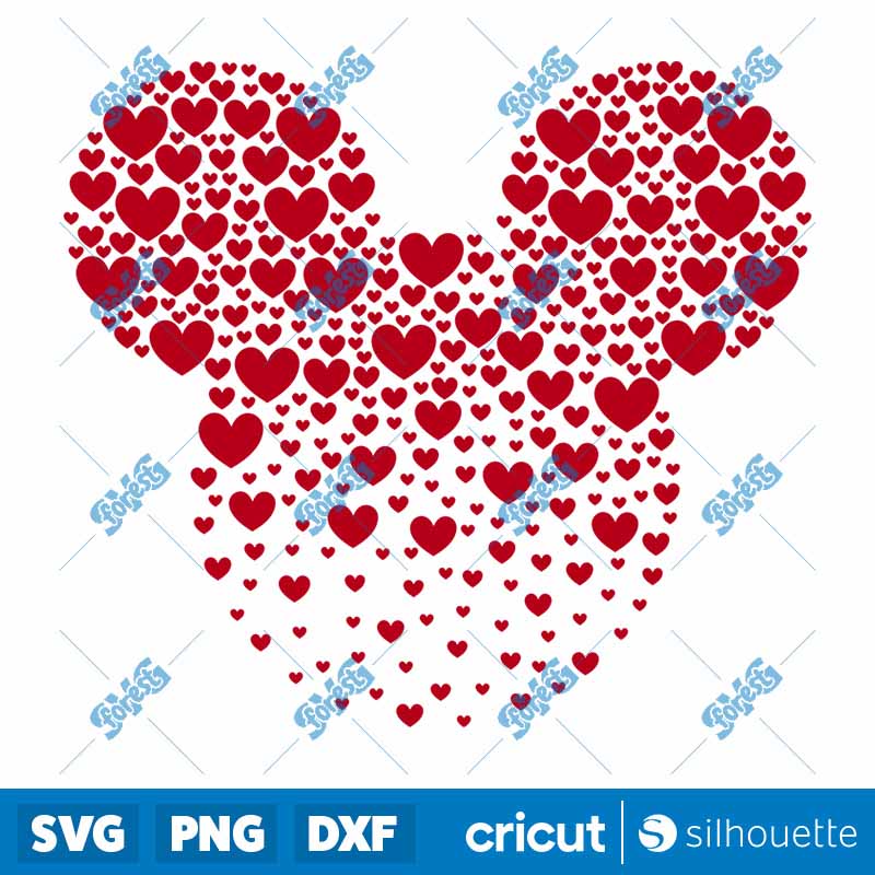 Mouse Hearts Boy Disney SVG