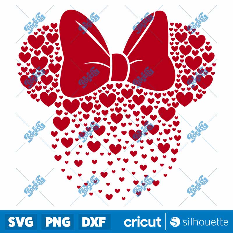 Mouse Hearts Girl Disney SVG