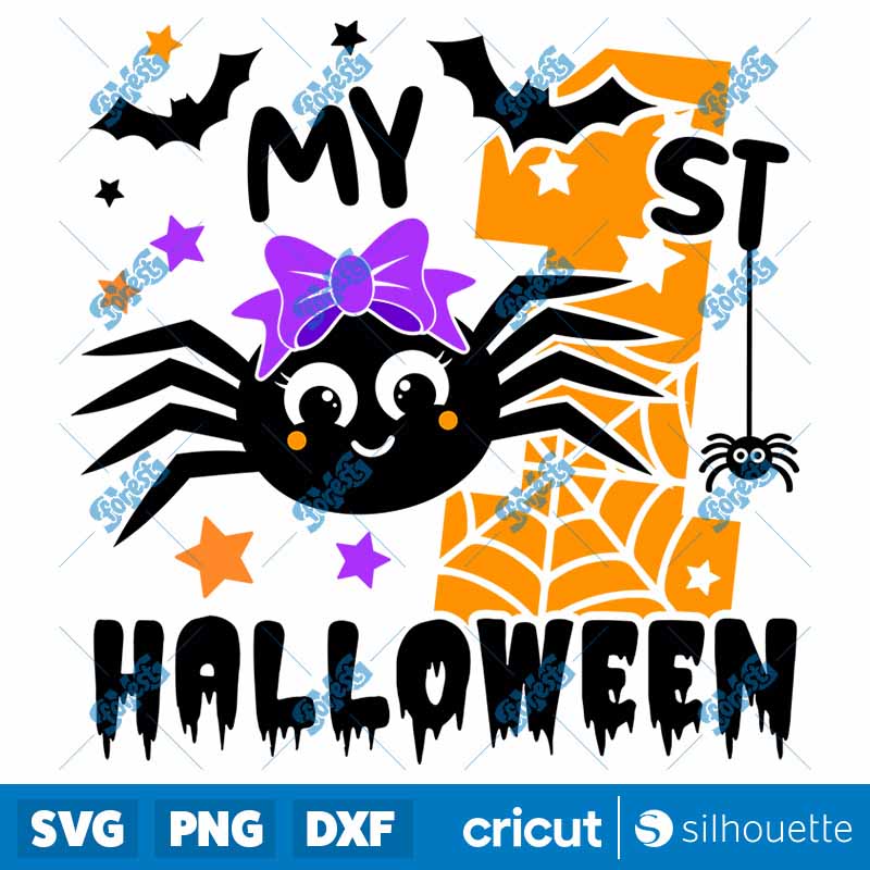 My 1st Halloween Spider Girl
  SVG