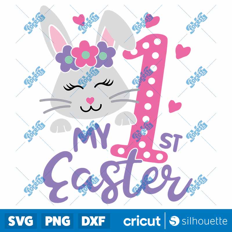 My first Easter for Baby Girl
  Cute Rabbit cut file SVG