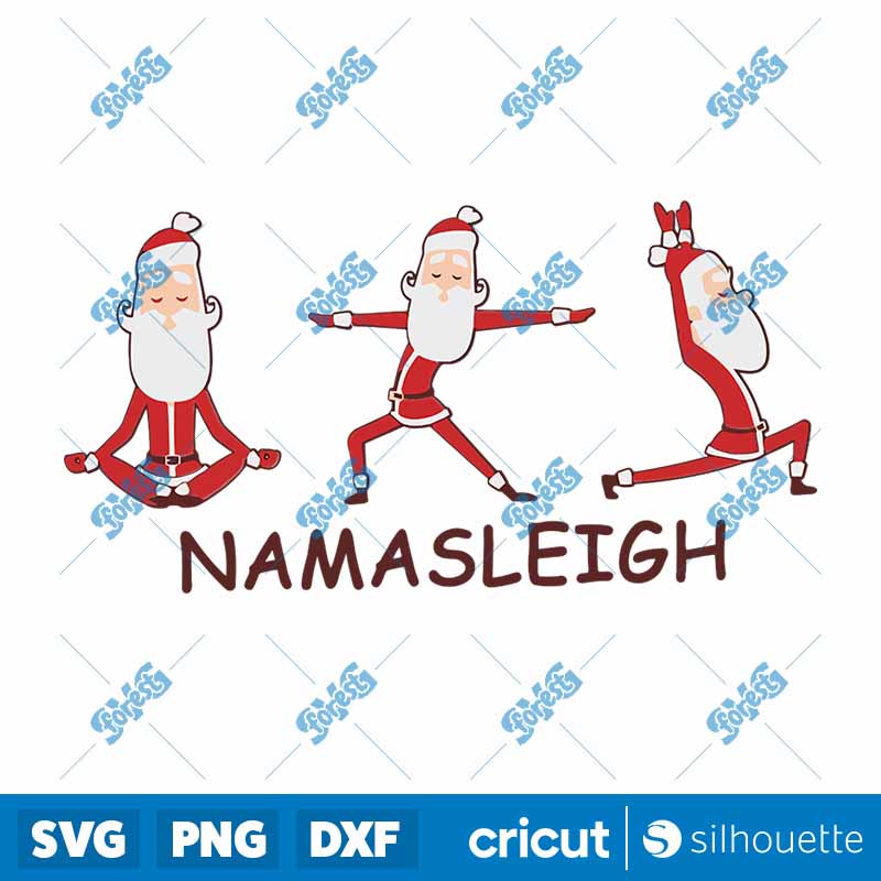 Namasleigh Yoga Santa
  Christmas SVG