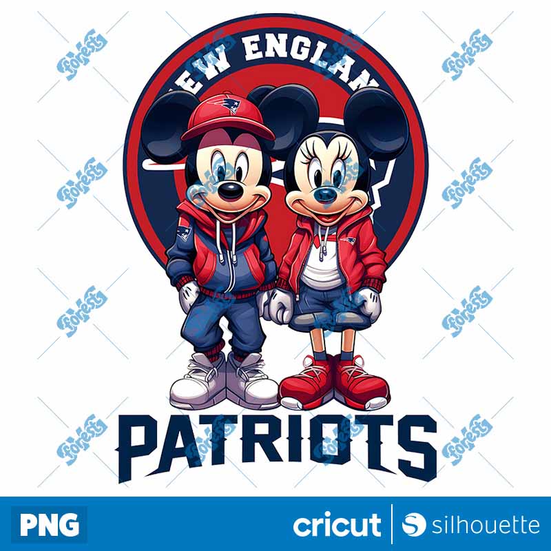 New England Patriots Mickey
  Minnie NFL PNG