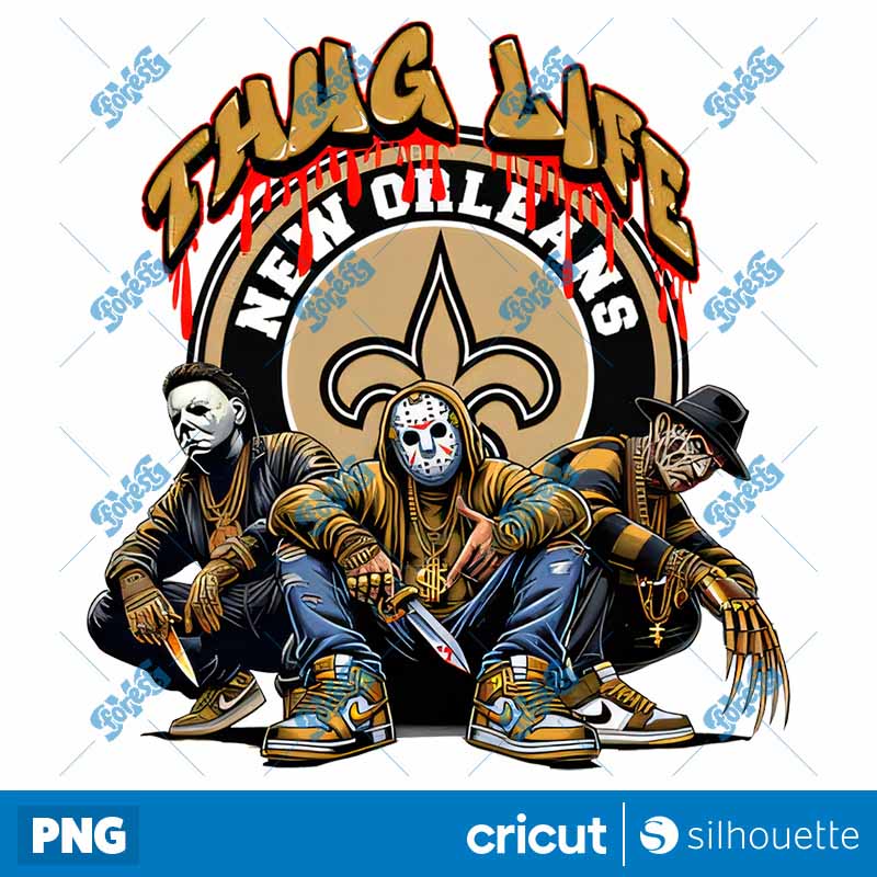 New Orleans Saints Thug Life
  Horror NFL Football PNG