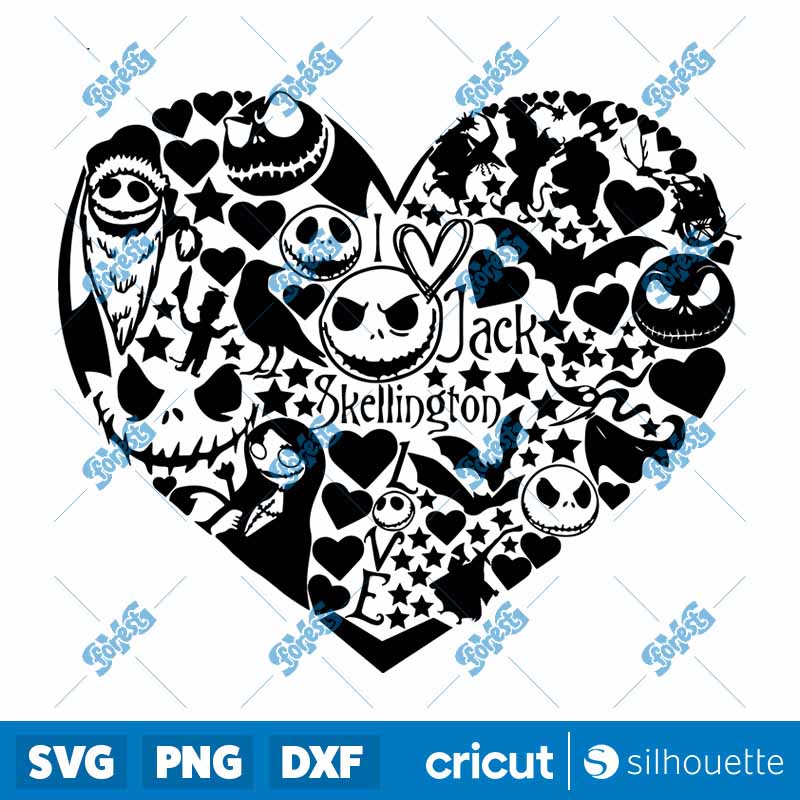 Nightmare Before Christmas
  Heart SVG