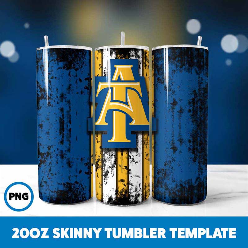 North Carolina AT Aggies
Grunge Tumbler Wrap