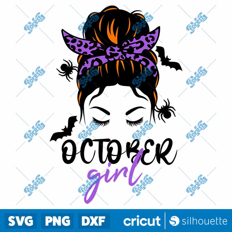 OCTOBER GIRL HALLOWEEN SVG