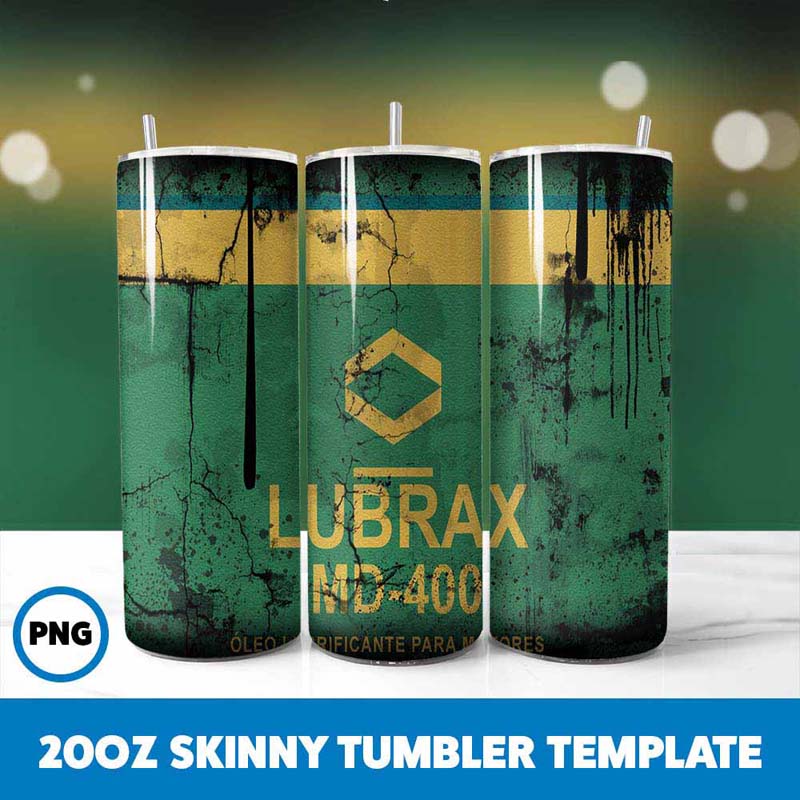 Oil Brand Tumbler Wrap, 20oz Skinny Tumbler Wrap