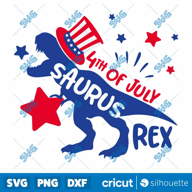 Patriotic Dinosaur Rex SVG