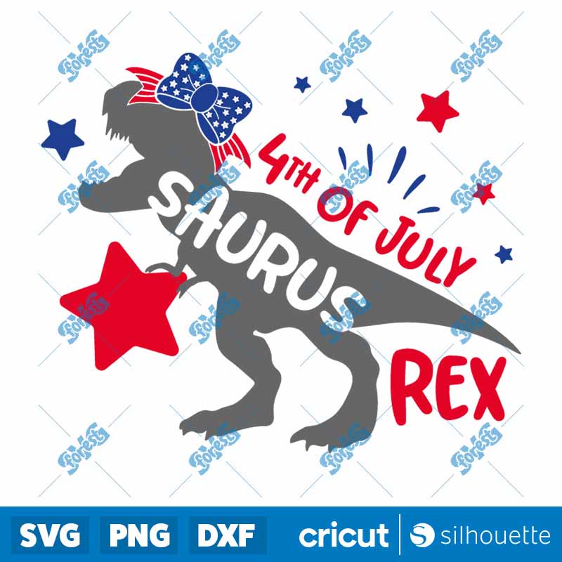 Patriotic Dinosaur Rex SVG