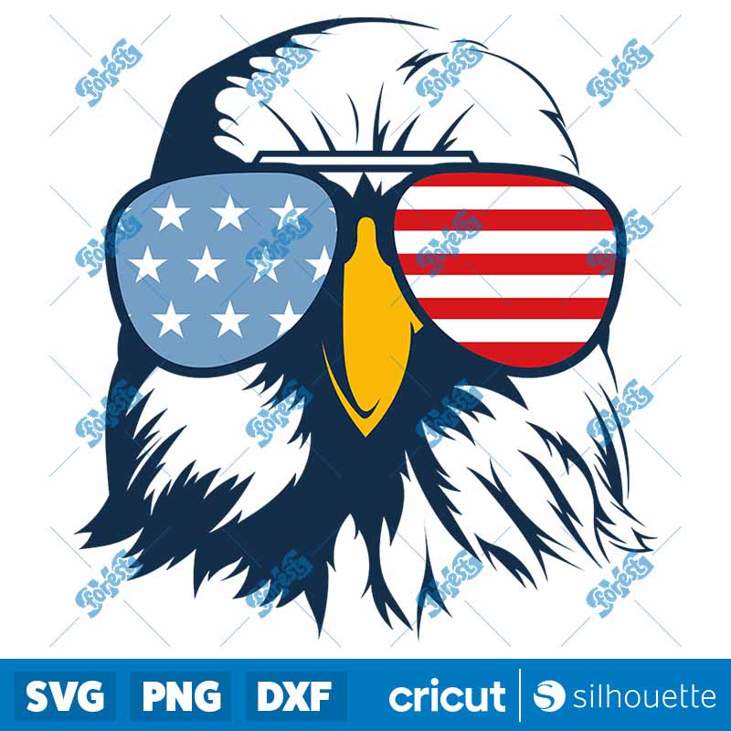 Patriotic Eagle with
sunglasses SVG