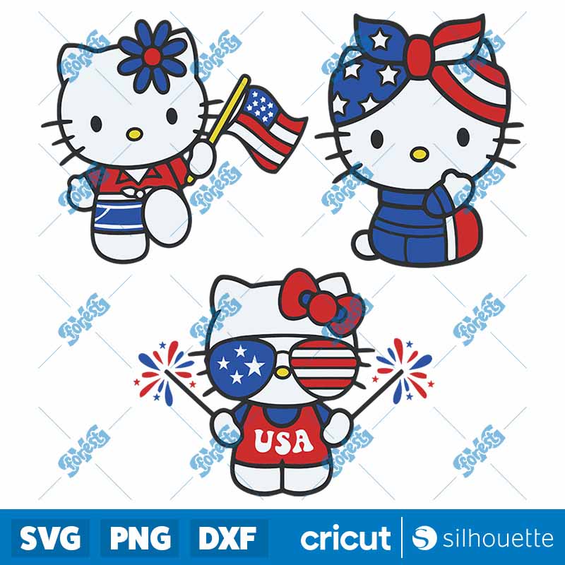 Patriotic Hello Kitty Bundle
  SVG