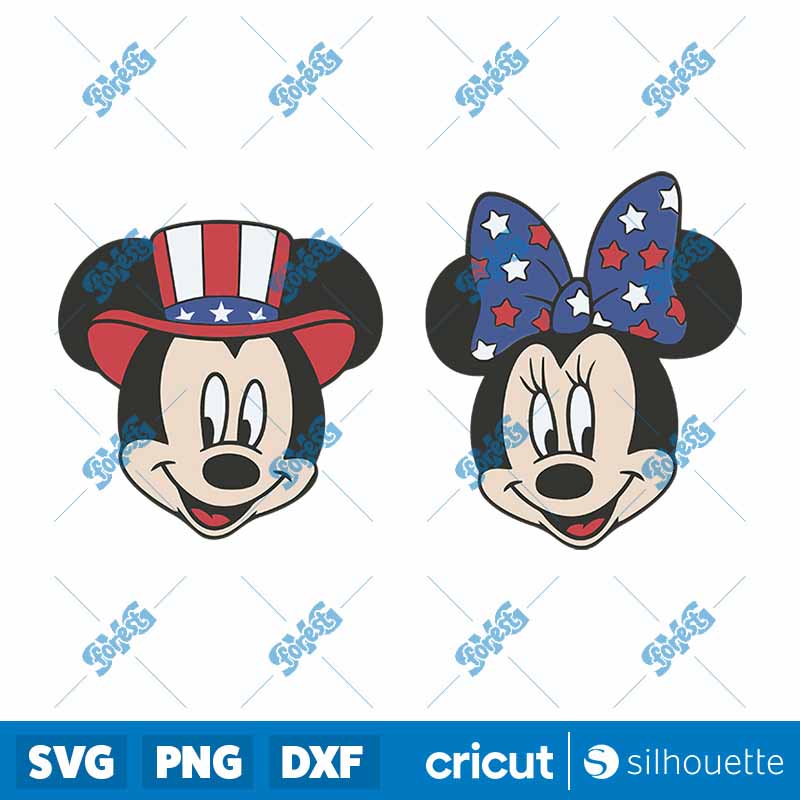 Patriotic Mickey Minnie Bundle
  SVG