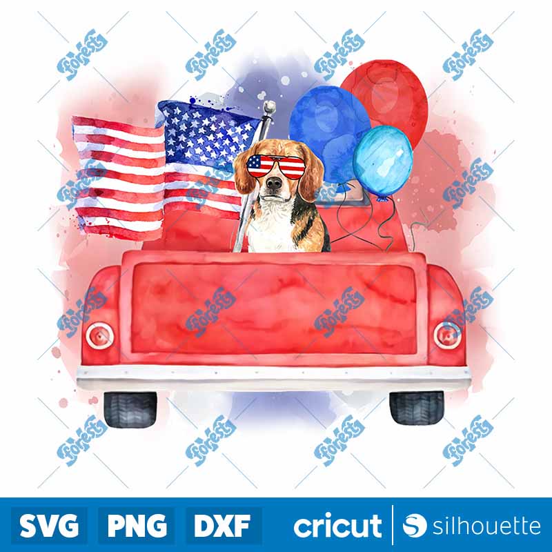 Patriotic Truck PNG