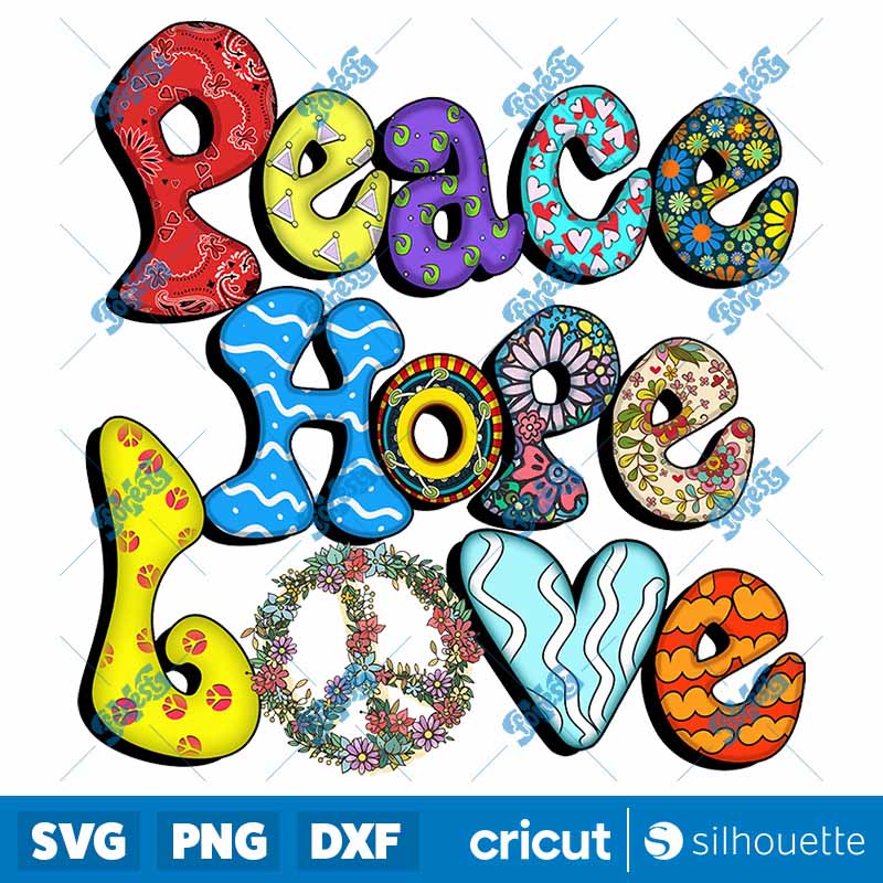 Peace Hope Love PNG