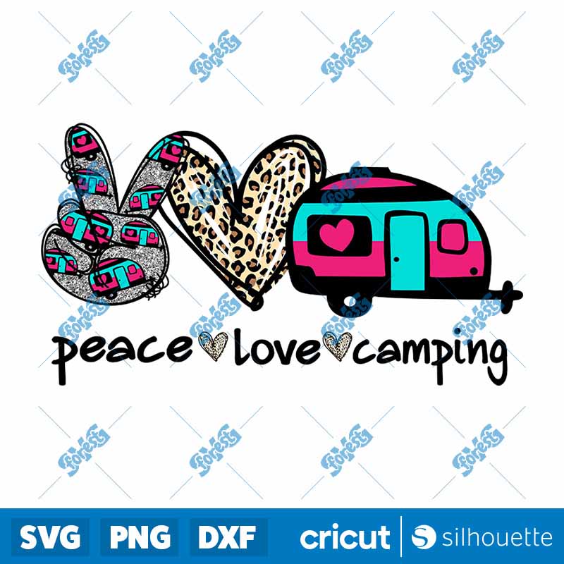 Peace Love Camping PNG