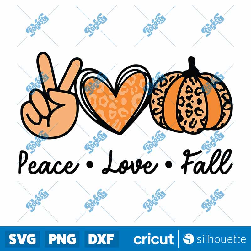 Peace Love Fall Leopard SVG