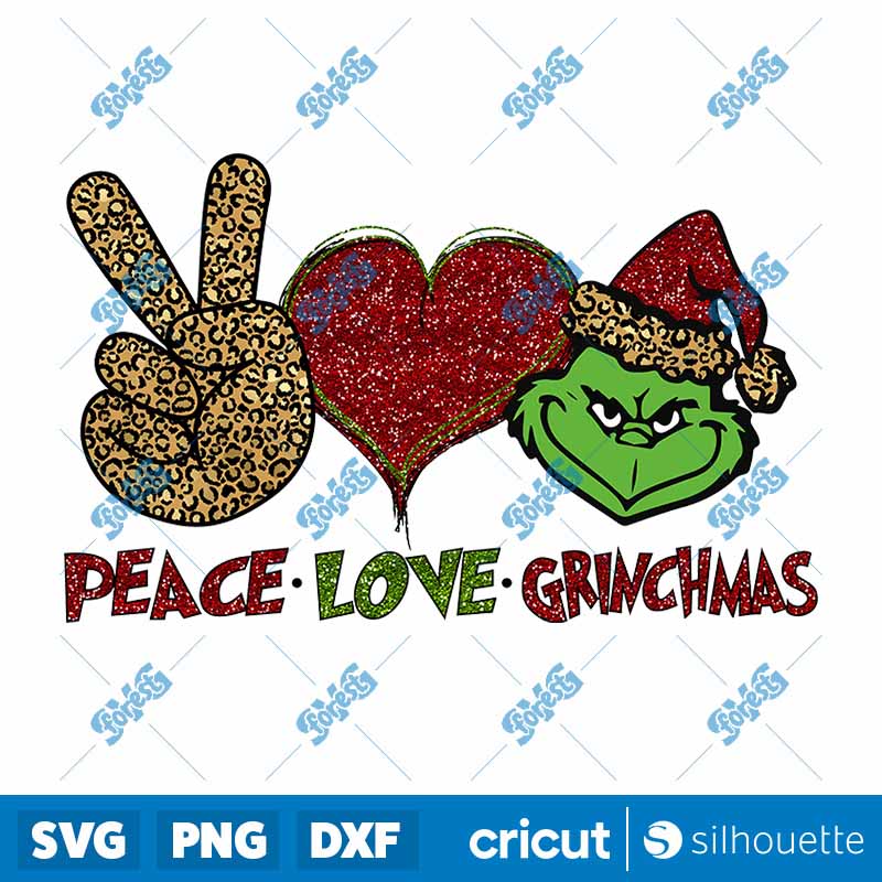 Peace Love Grinchmas PNG