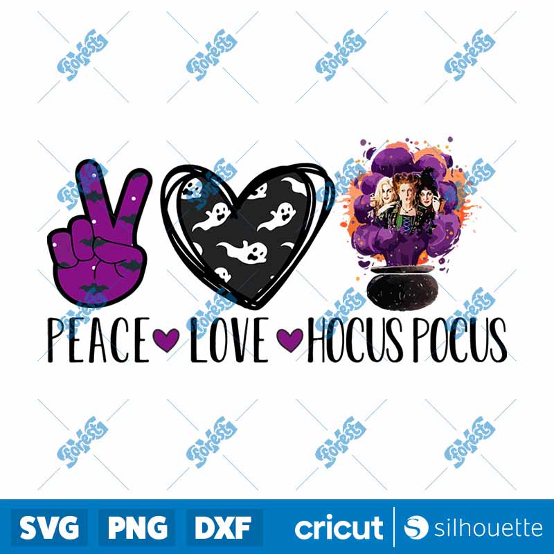 Peace Love Hocus Pocus PNG