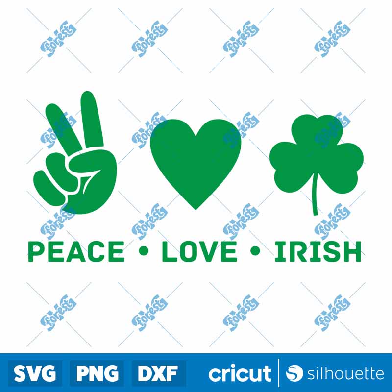 Peace Love Irish SVG