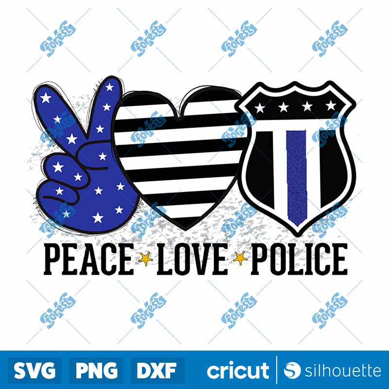 Peace Love Police PNG